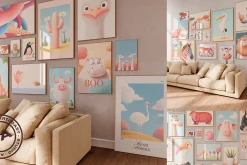 Safari Dreams Cute Nursery Poster