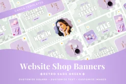 Sage Green Shopify Website Banners