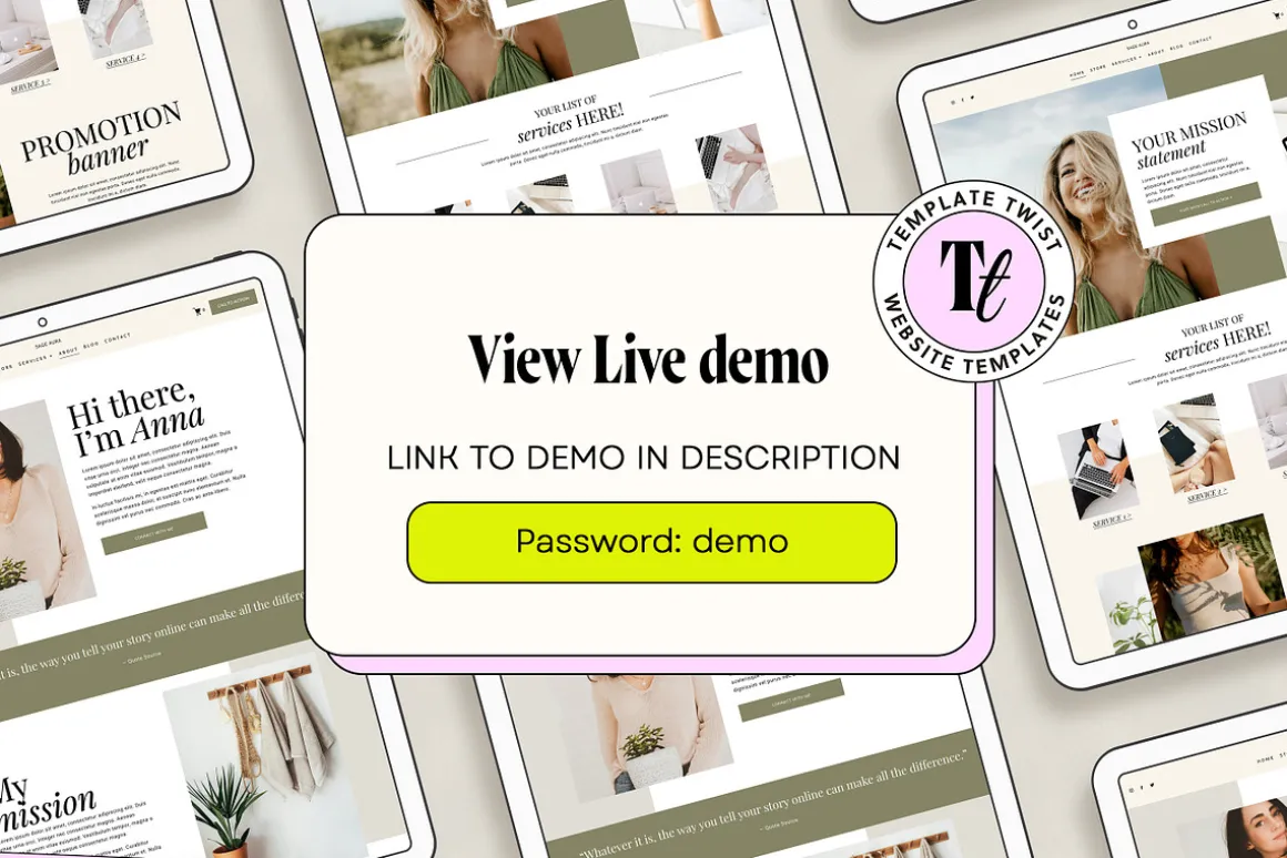 Sage Green Squarespace Template 7.1