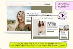 Sage Green Squarespace Template 7.1