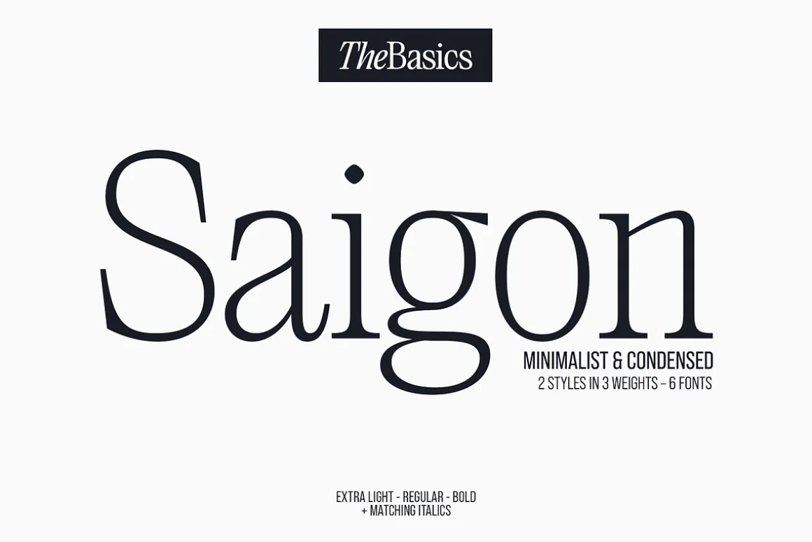 Saigon Minimalist Serif - Basic Pack