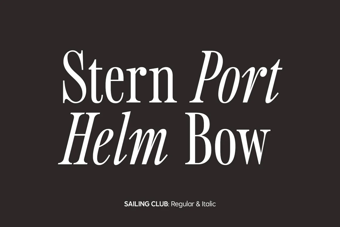 Sailing Club | Nostalgic Serif