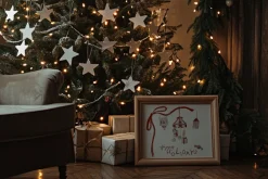 SALE Christmas decor Hand drawing