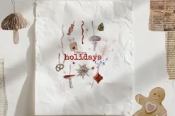 SALE Christmas decor Hand drawing