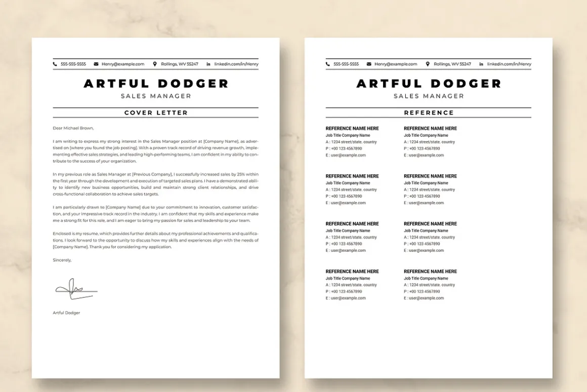 Sales Manager Resume Template