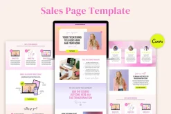 Sales Page Template, Canva Website