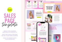 Sales Page Template, Canva Website