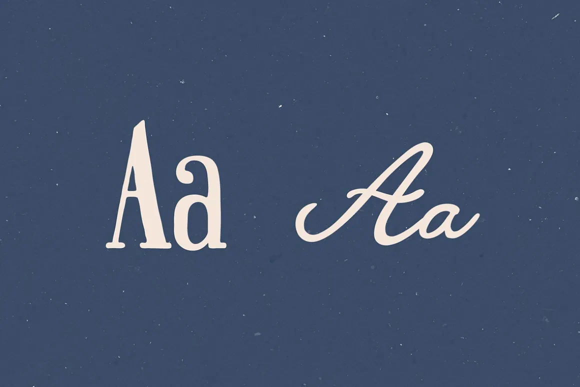 Salt Blue; Romantic Font Duo