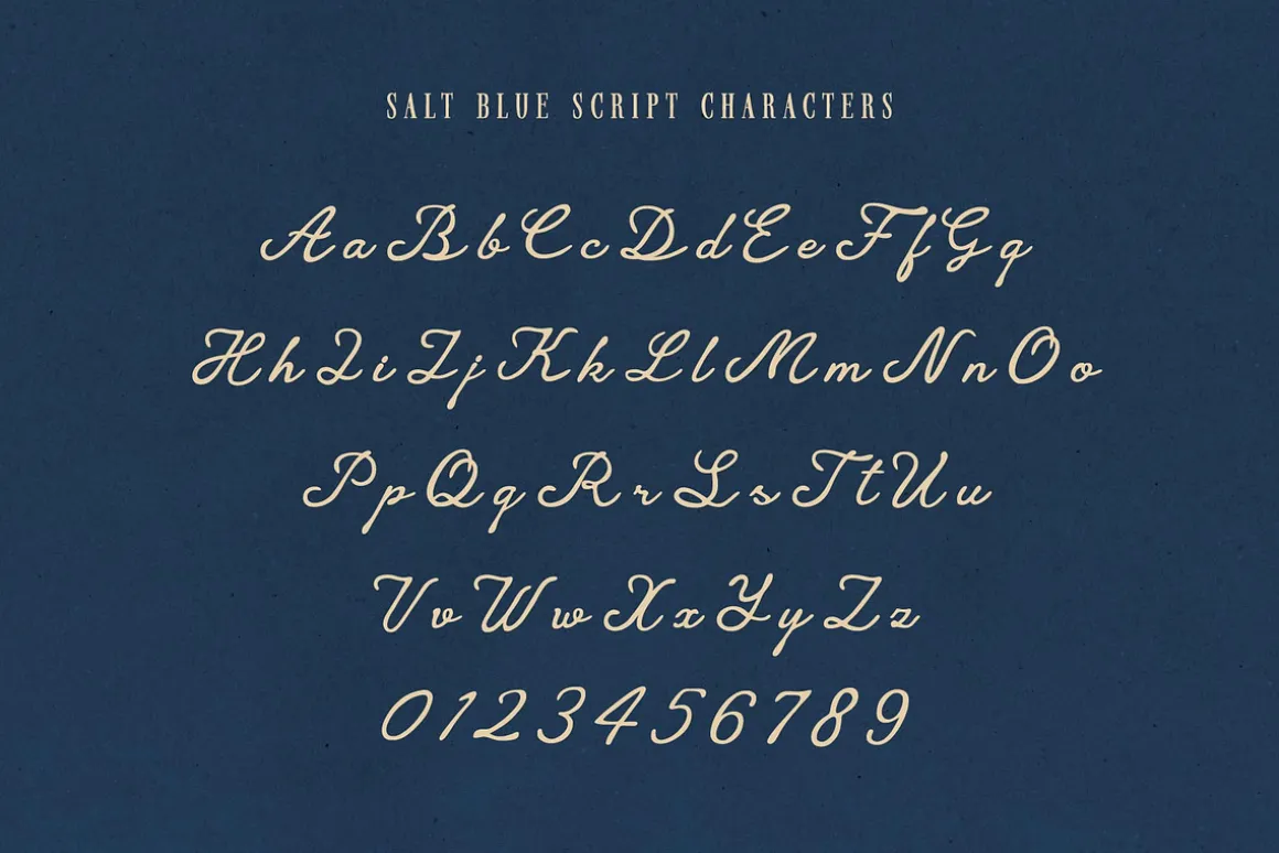 Salt Blue; Romantic Font Duo