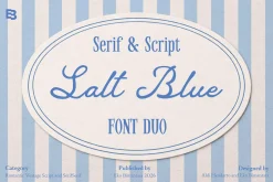 Salt Blue; Romantic Font Duo