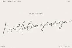 Salty Feathers - Modern Script
