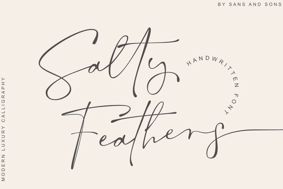 Salty Feathers - Modern Script