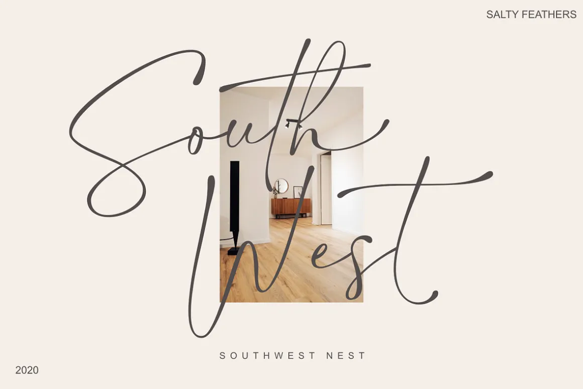 Salty Feathers - Modern Script
