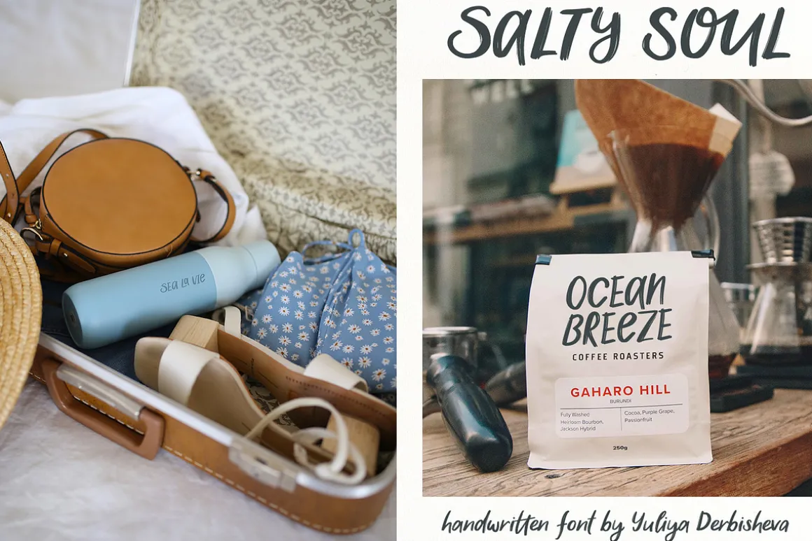 Salty Soul handwritten font sea