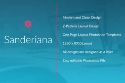 Sanderiana One-Page Portfolio - PSD