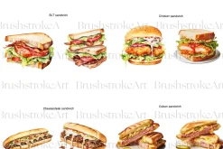 Sandwich Clipart, BLT Sandwich PNG