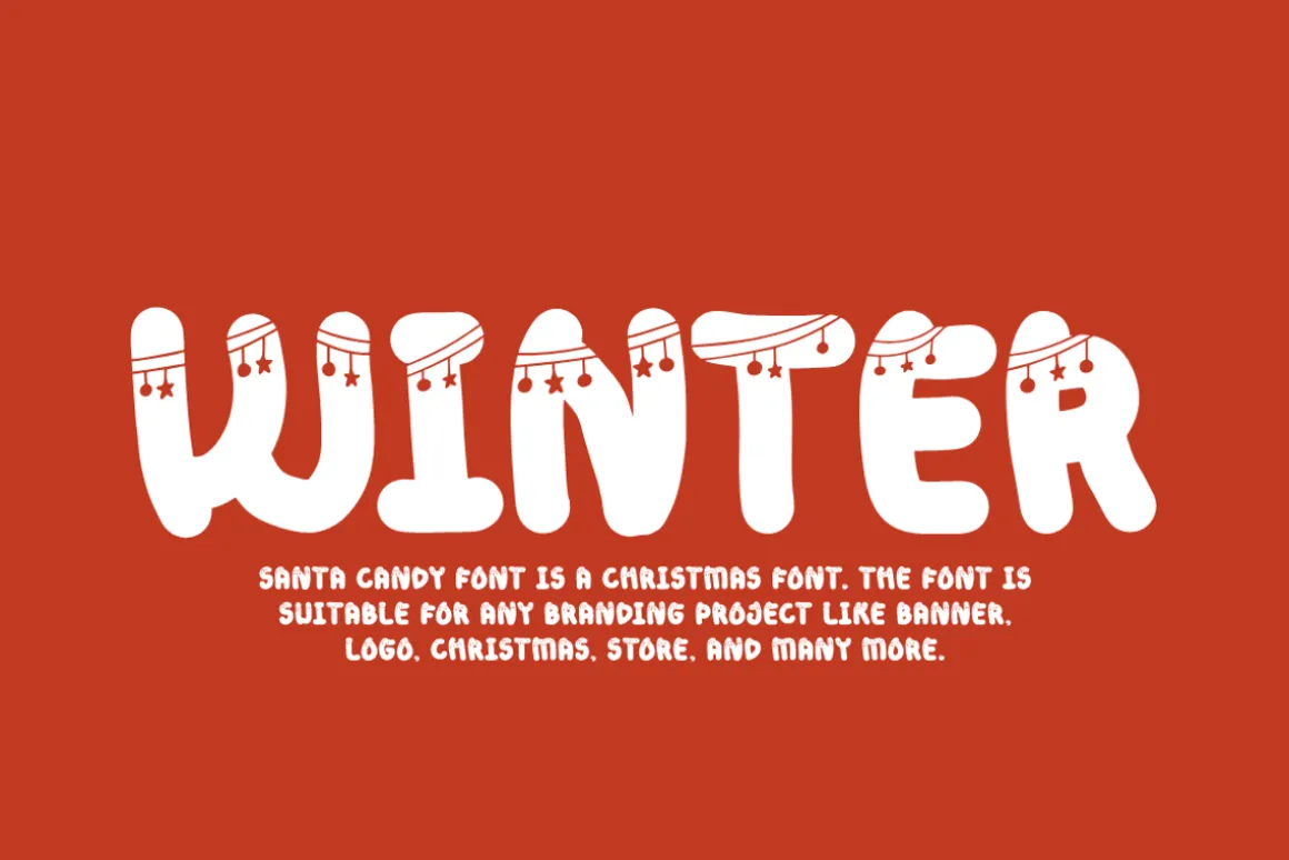 Santa Candy - Christmas Font