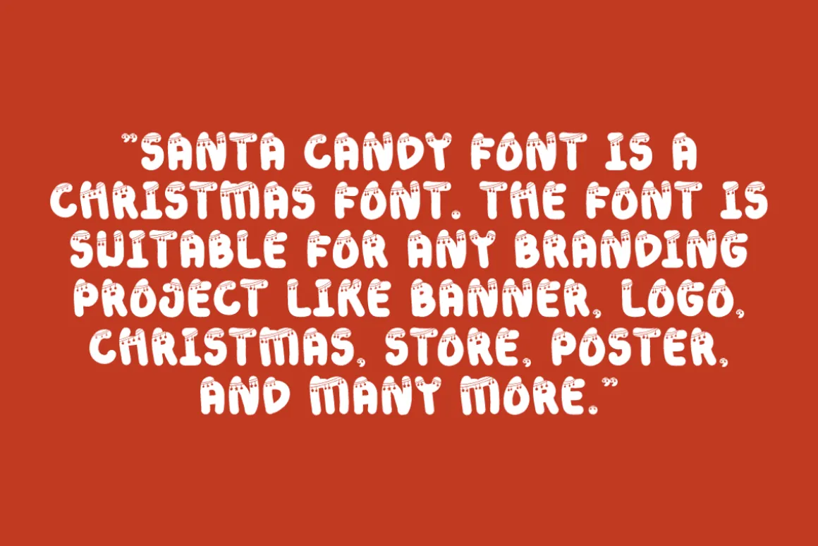 Santa Candy - Christmas Font