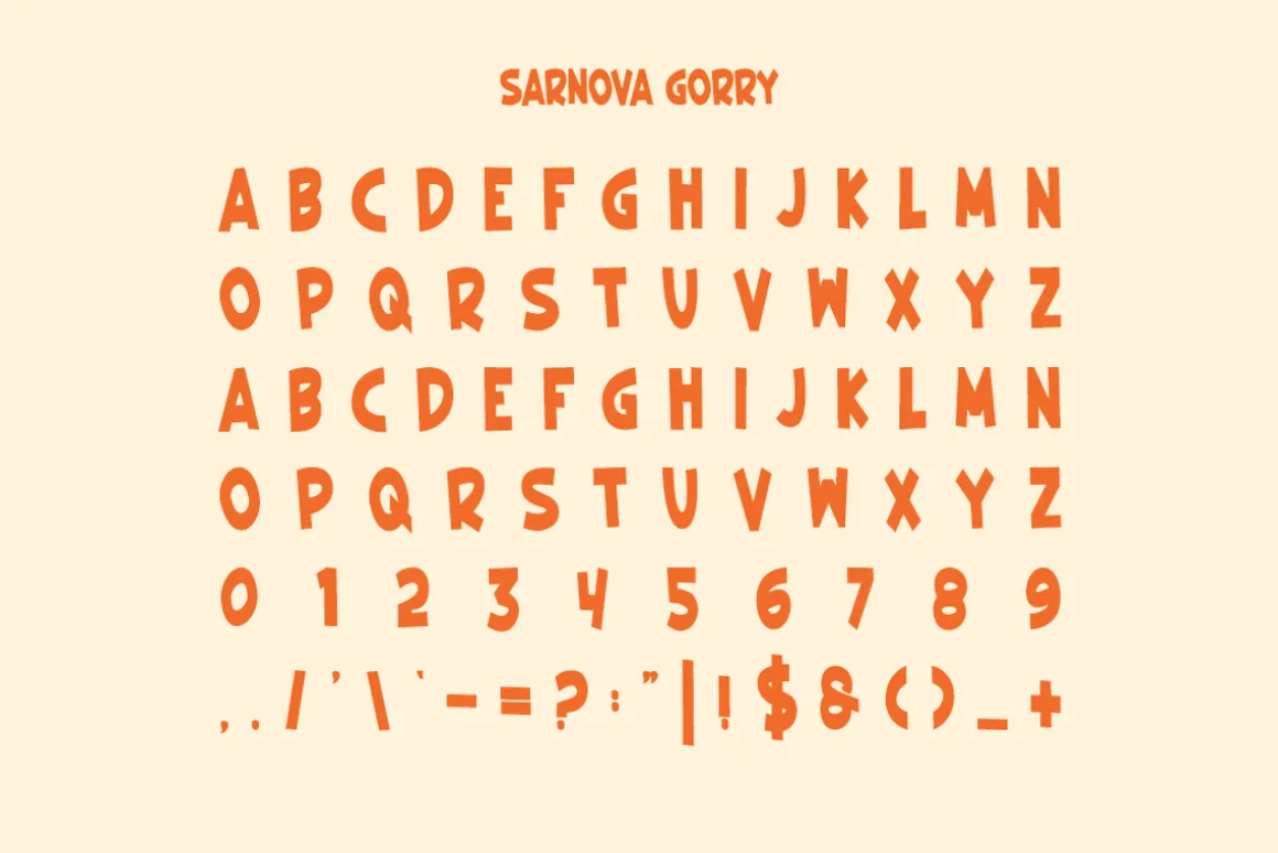 Sarnova Gorry - Cute Font