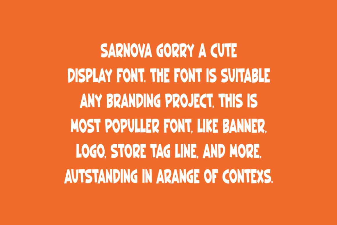 Sarnova Gorry - Cute Font
