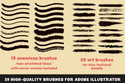 1950s Artist Brush Pack