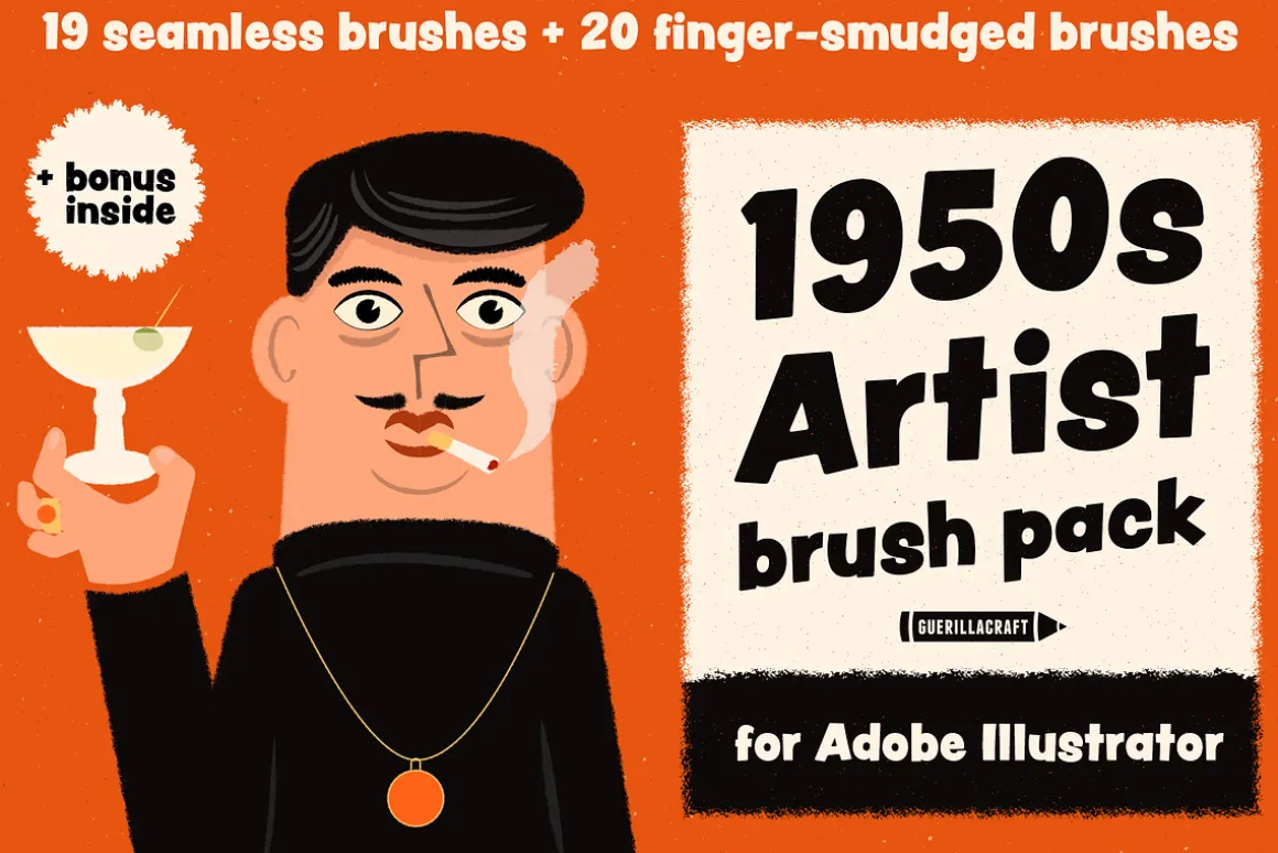 1950s Artist Brush Pack