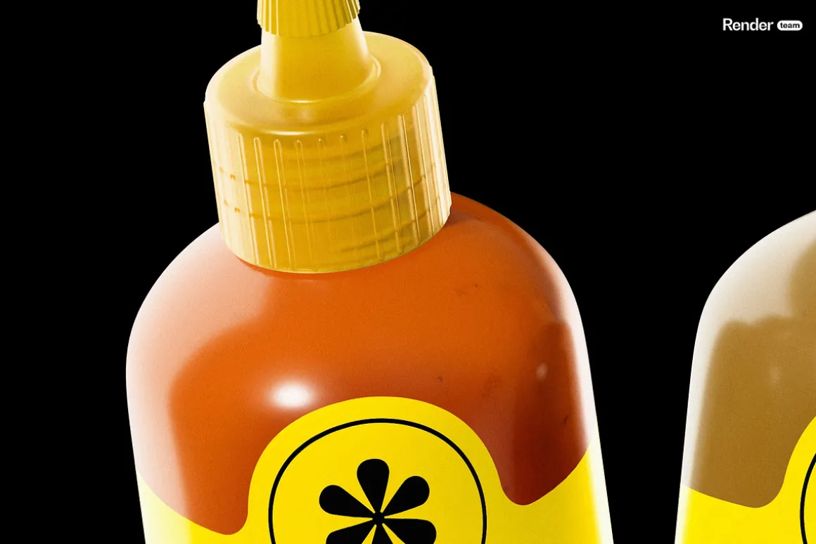 Sauce Bottle Mockup Set