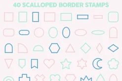 Scalloped Shapes Procreate Brush Set