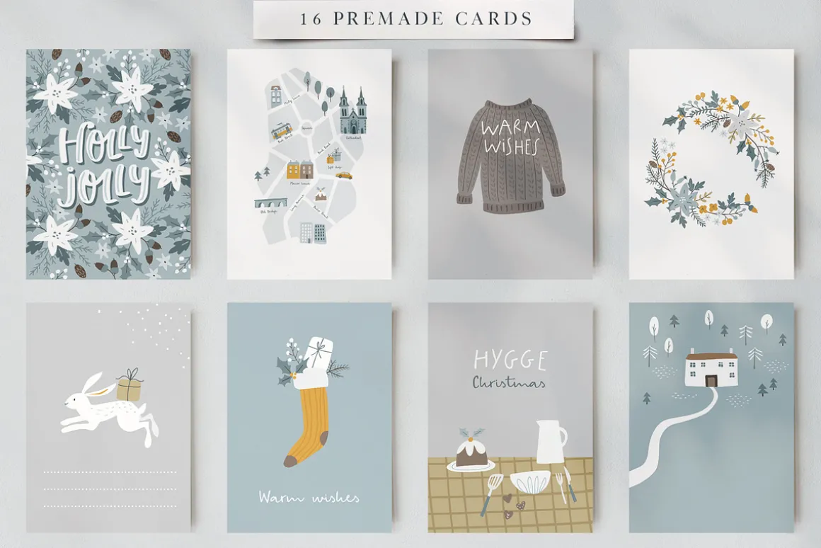 Scandi Christmas maps, cards creator