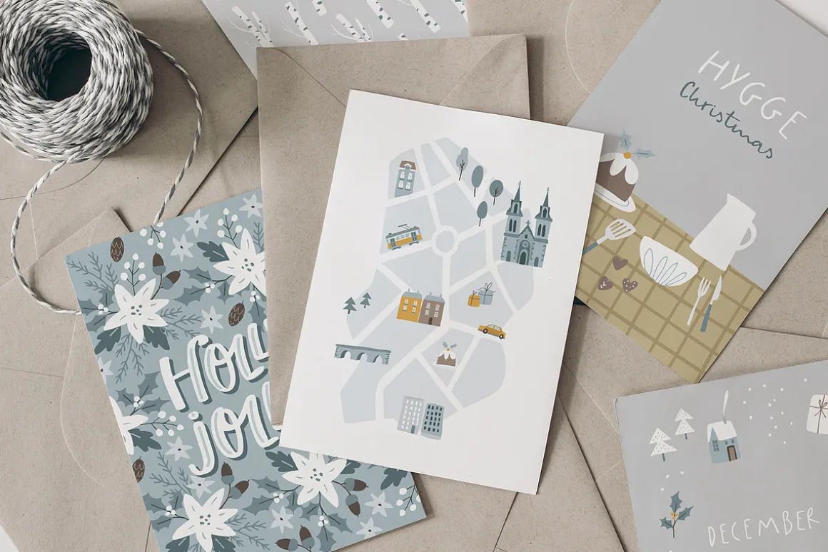 Scandi Christmas maps, cards creator