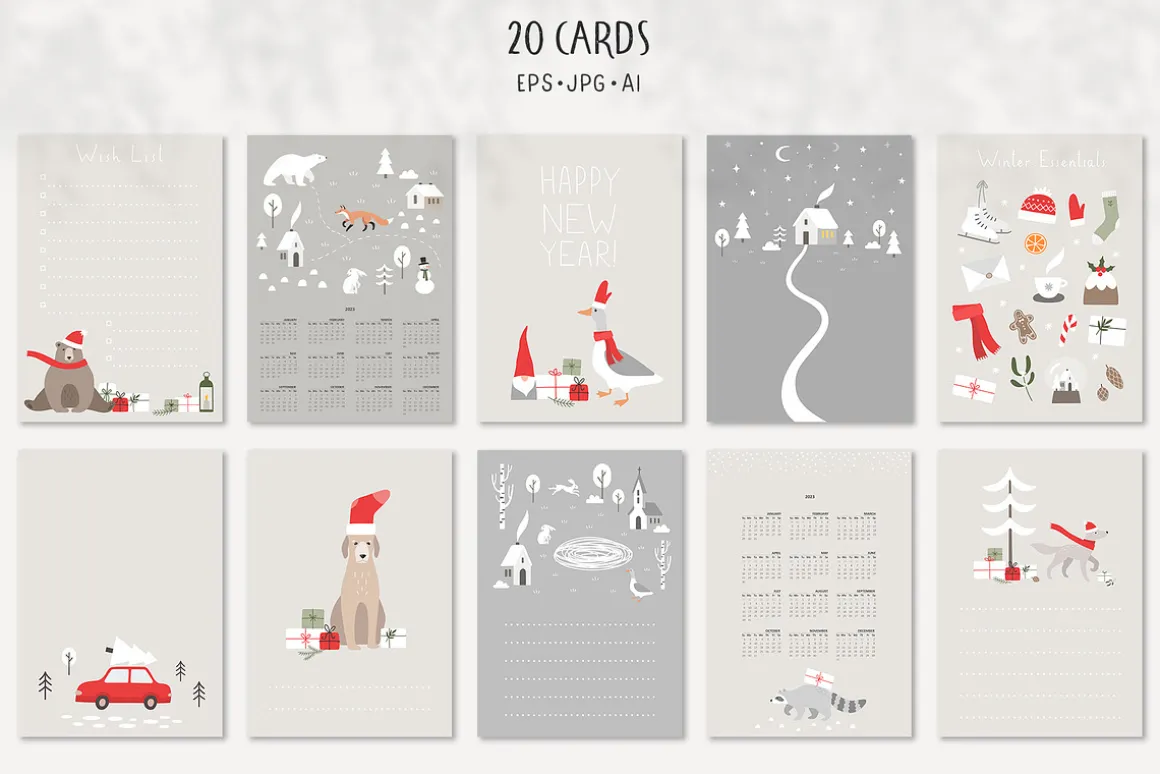 Scandi Christmas. Winter collection