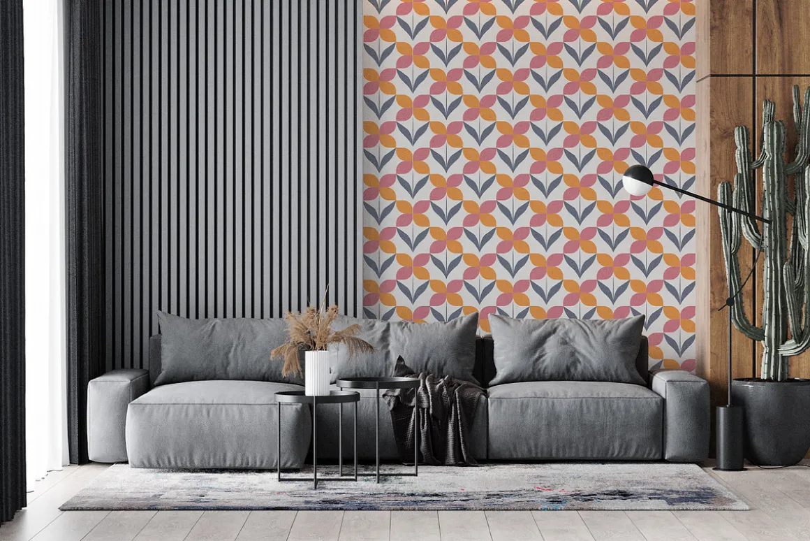 Scandi Retro Flowers patterns