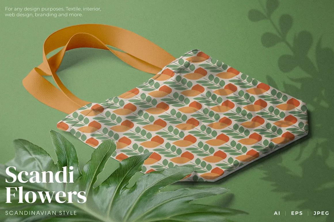 Scandi Retro Flowers patterns