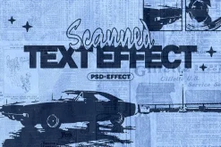 Scanned Copier Ink Bleed Effect PSD