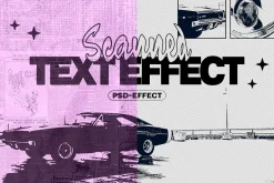 Scanned Copier Ink Bleed Effect PSD