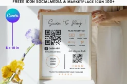 Scan To Pay QR Code Edit In Canva