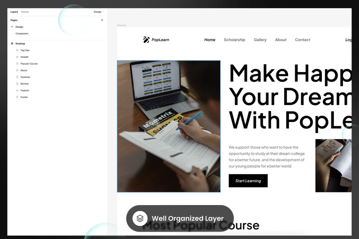 Scholarship Website Landing Page