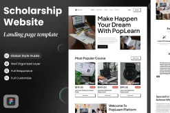 Scholarship Website Landing Page