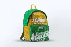School Backpacks Mock-Up
