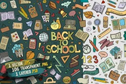 School Objects & Elements Set