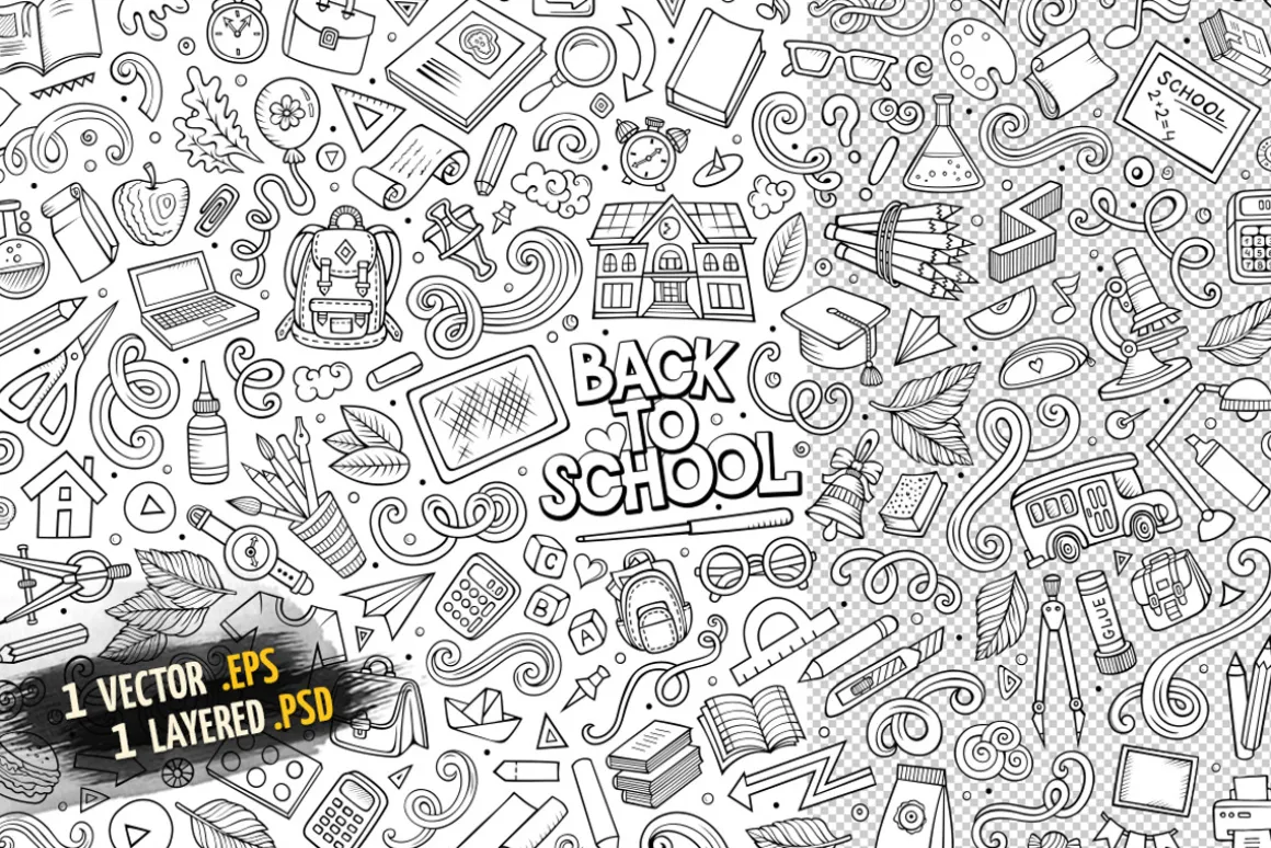 School Objects Set
