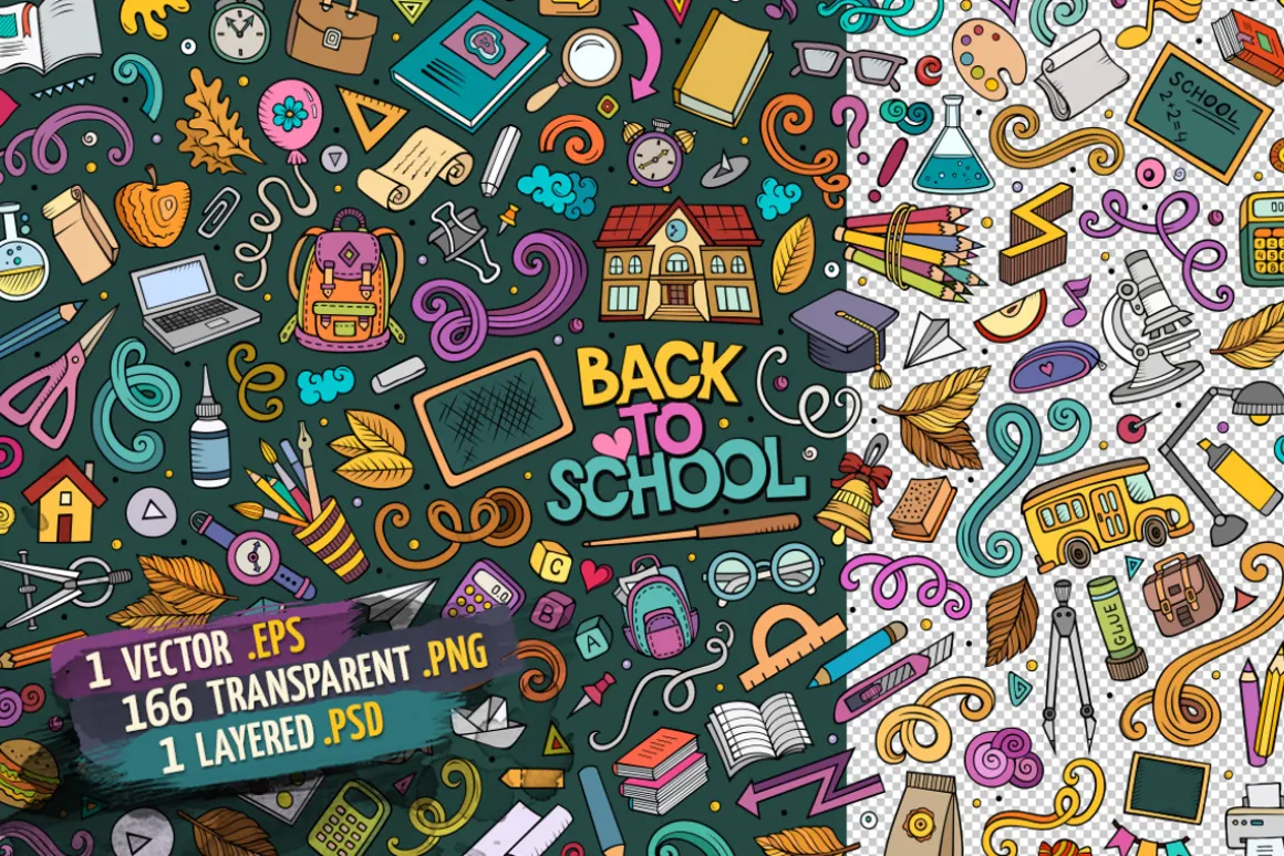 School Objects Set