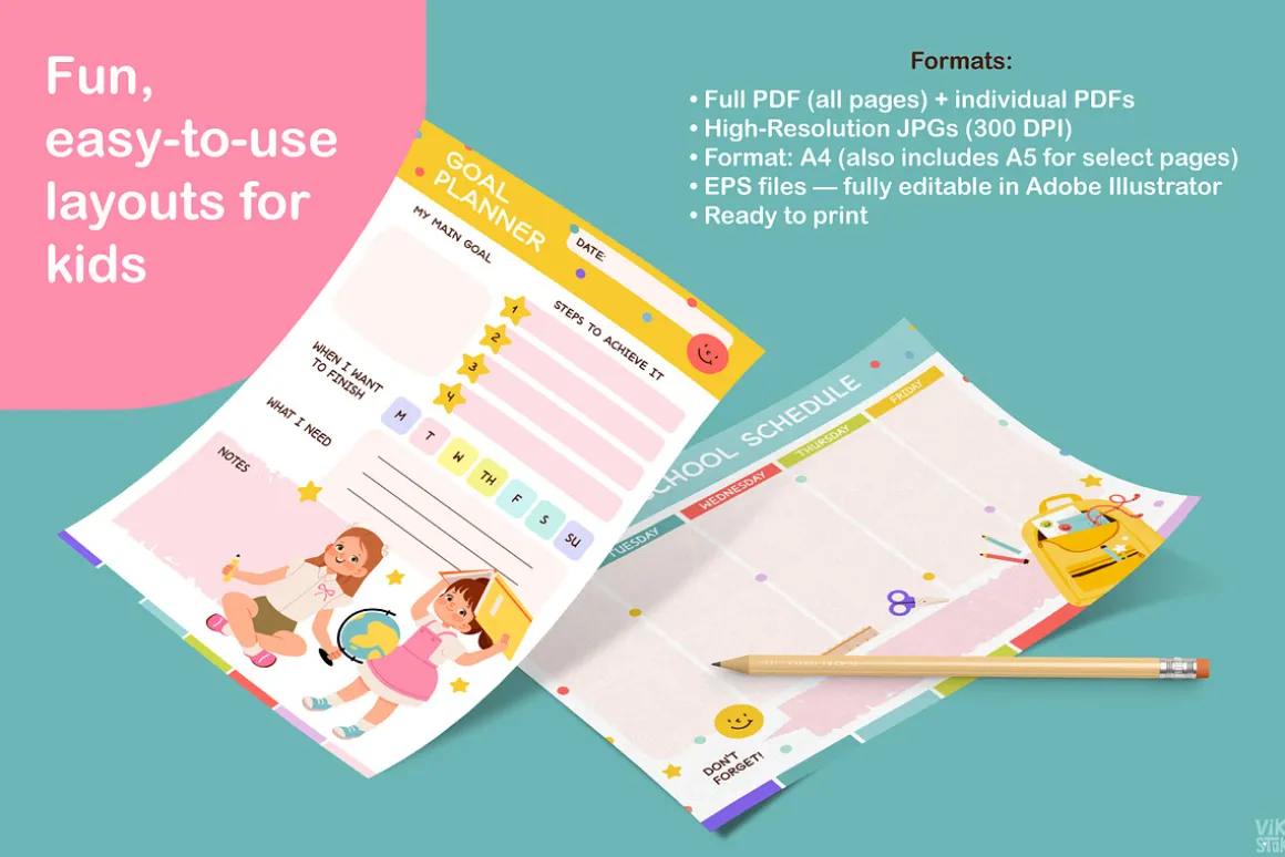 School Planner Set for Kids