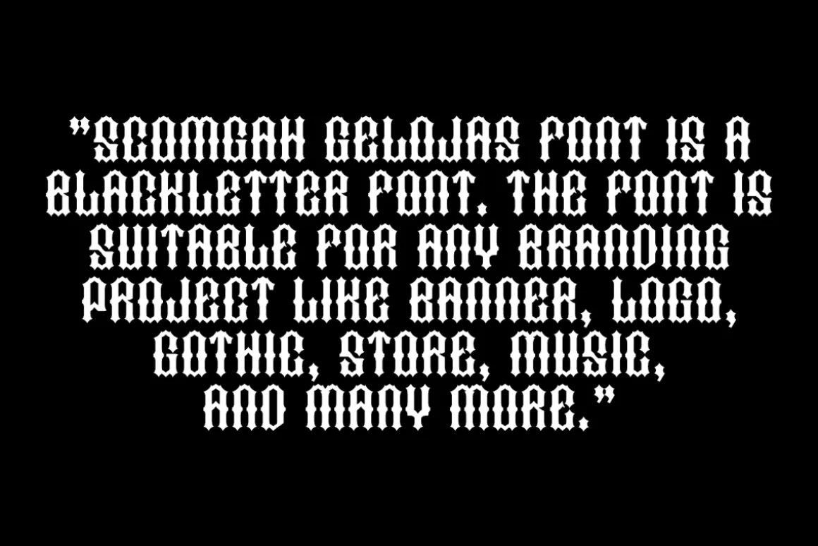 Scomgah Gelojas - Medieval Font