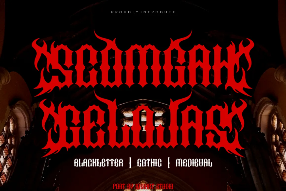 Scomgah Gelojas - Medieval Font