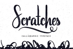 Scratches calligraphic font