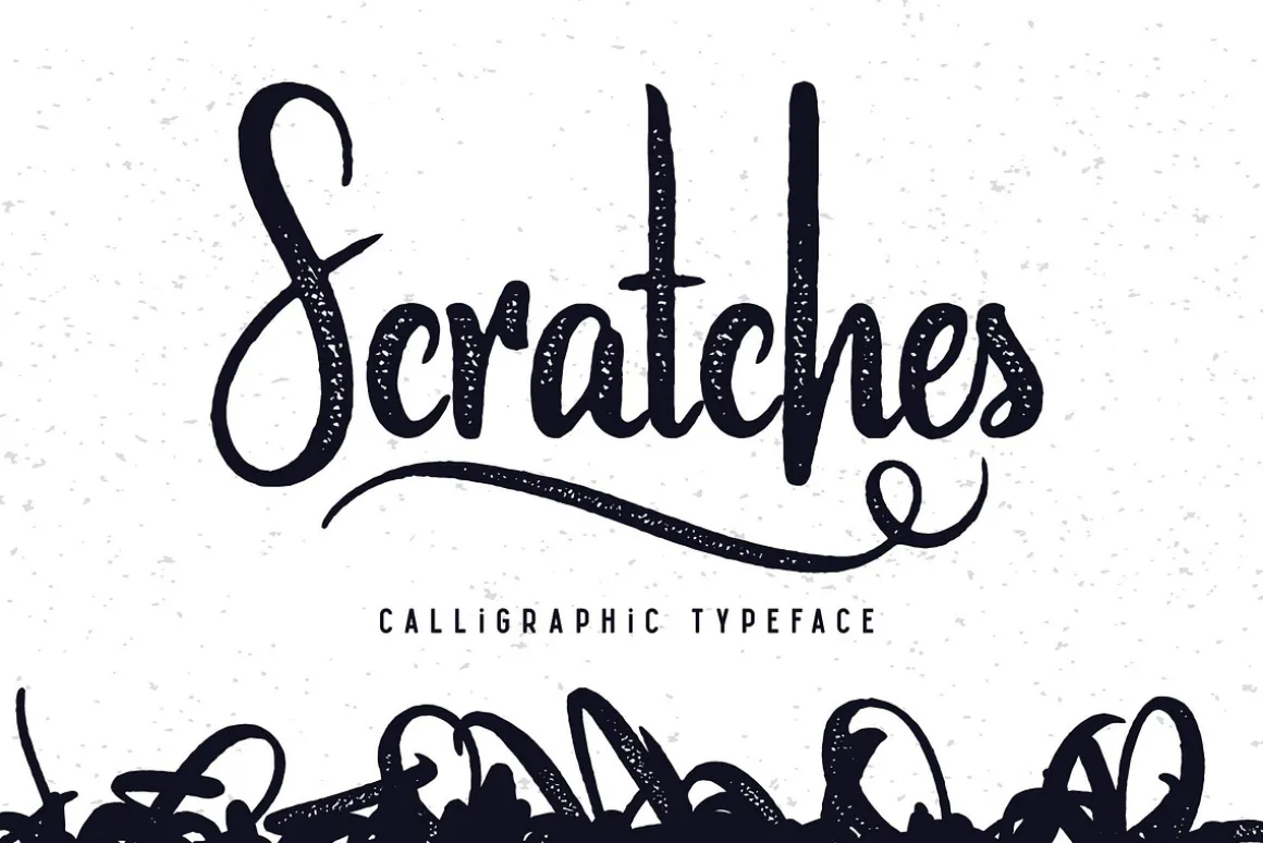 Scratches calligraphic font