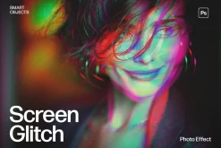 Screen Glitch Photo Effect Template