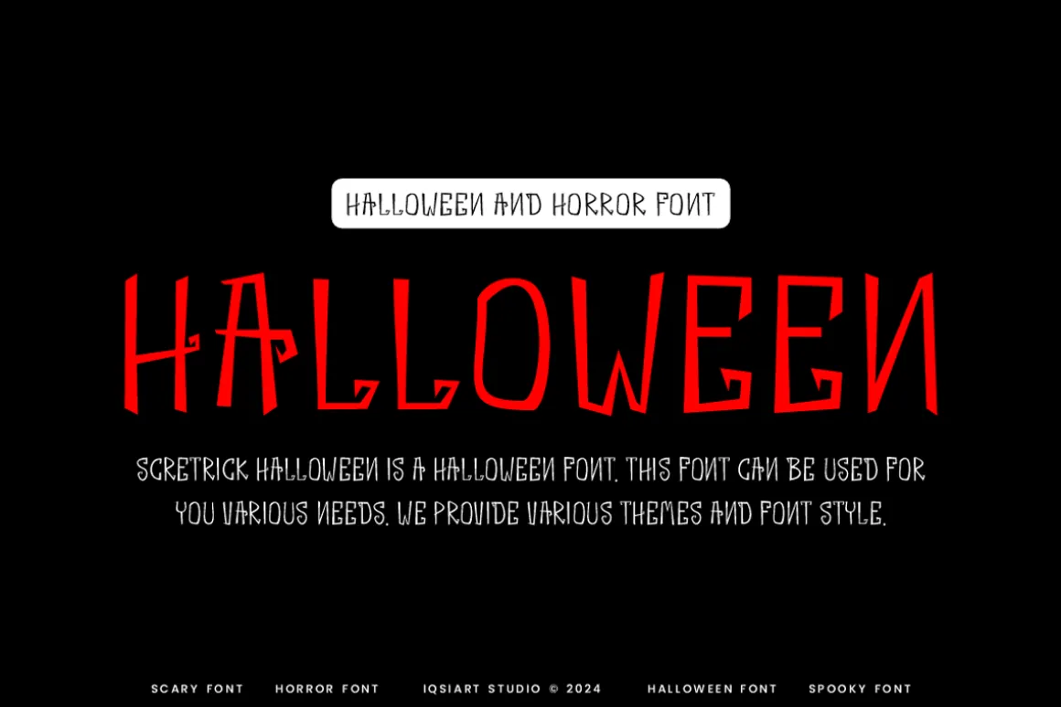 Scretrick Halloween Font