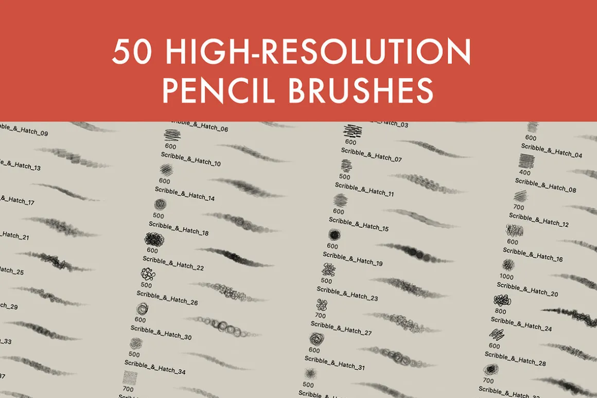 Scribble and Hatch Brush Set